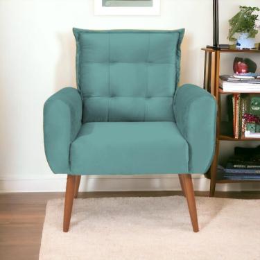Imagem de Poltrona Decorativa Alison Veludo Verde Menta