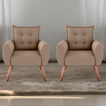 Imagem de Jogo De Poltronas Decorativas Park Suede Bege