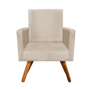 Imagem de Poltrona Decorativa Nina Sala E Escritório Suede Nude
