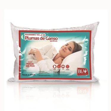 Imagem de Travesseiro Pluma de Ganso Sintético Percal 200 Fios 1 Kg