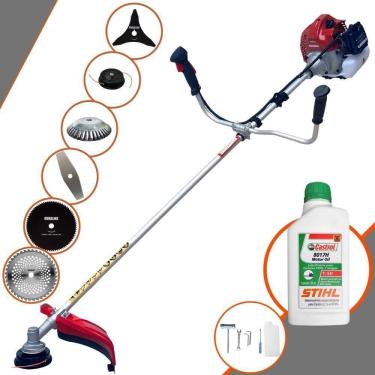 Imagem de Roçadeira Robusta Bcj431l Kawashima 43cc 6 Em 1 + Óleo Stihl