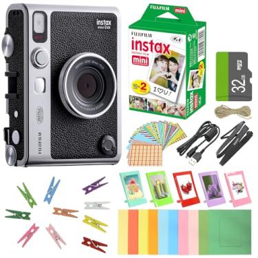 Imagem de FUJIFILM Câmera instantânea híbrida INSTAX Mini EVO + filme Fuji Instax Pacote econômico (40 folhas) Pacote de acessórios de 32 GB, 5 molduras de mesa de plástico + 10 molduras de papel e 60 molduras