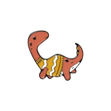 Imagem de Lindo dinossauro esmaltado Tricerátopo estegossauro broches de desenho animado animal dinossauro para mochilas, roupas, joias de animais, presentes para crianças e adolescentes, One SIze, Metal, Sem