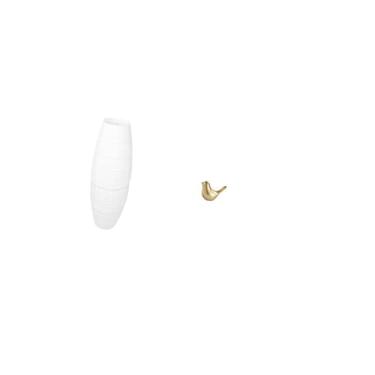 Imagem de Fenteer Elegante Luminária de Chão de Papel com Estatueta de Pássaro Dourado, Acessório de Iluminação Moderno para Decoração de Quarto, Sala de Estar, Escritó