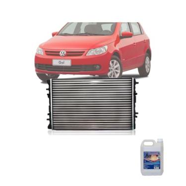 Imagem de Kit Radiador VW Gol 2006-2009 e Fox 2006-2009 1.0 1.6 C/Ar + Água Desmineralizada 5L