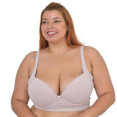 Imagem de Sutiã Plus Size Reforçado com Aro e Bojo  Laterais Largas e Conforto E