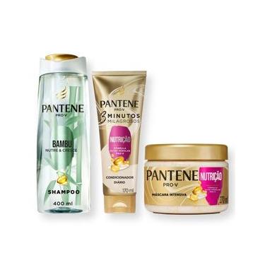 Imagem de Shampoo Pantene Bambu 400ml + 3 Minutos Milagrosos + Creme Nutrição