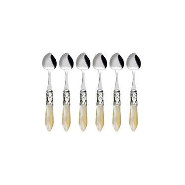 Imagem de Jogo 6 Peças Colher Bolo Sobremesa Coração Aladim Bugatti