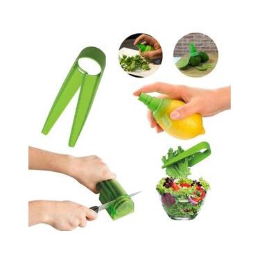 Imagem de Kit Verduras Cortador de Saladas Borrifador Tesoura Cozinha