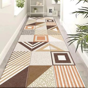 Imagem de HGTRH Tapete Corredor Corredor de Cozinha Corredor de Tapete Vintage Corredor Tapete de Cozinha Lavável Antiderrapante Tapete de Corredor Longo Tapete de Cozinha Área de Entrada Poliéster por Metro