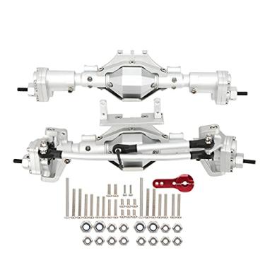 Imagem de Peças de atualização do eixo traseiro dianteiro Ainoli adequadas para modelo de carro RC SCX10 II 90046 90047 1/10 Axial (Prata)