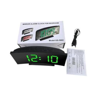 Imagem de Relógio Despertador Digital LED Com Display De Temperatura Brilho Ajus