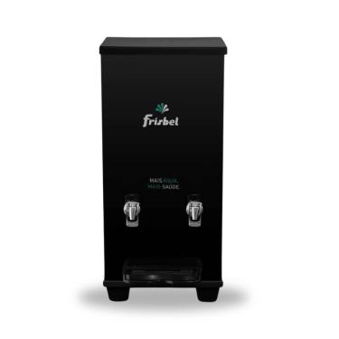Imagem de Bebedouro Industrial de Mesa Frisbel 25 Litros 1 Torneira Gelada e 1 Torneira Natural Black - 110V