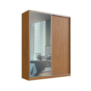 Imagem de Guarda-Roupa Casal com Espelho Gioh 2 Portas 3 Gavetas Freijó