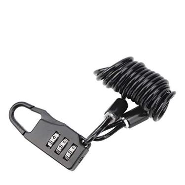 Imagem de KIMISS Trava Portátil para Capacete de Mountain Bike Com Senha de Três Dígitos - Mini Trava de Fio de Aço para Segurança de Motocicletas e Bicicletas - Design Leve e Compacto