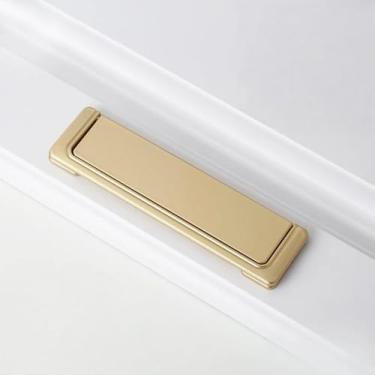 Imagem de Puxador de alumínio invisível com encaixe plano e fivela oculta para gavetas e a