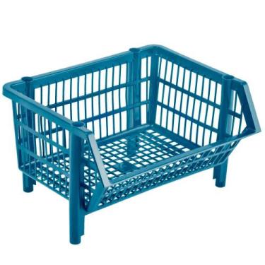 Imagem de Cesto expositor plástico empilhável pequeno 24 x 44 x 34 cm - COPAZ (A