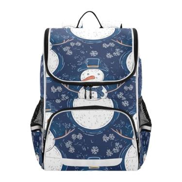 Imagem de Joisal Girls Backpack for Kids Student Back to School Bags Cute Cute Snowman Christmas Book Bags Elementary Age 6-12 Boys Backpacks Cool Capacity 18L