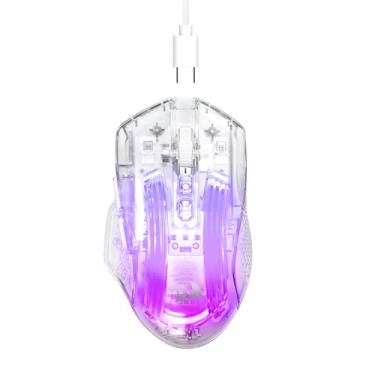 Imagem de Mouse Gamer Redragon Chazzis Cristal RGB 24000 DPI Ergonômico 8 Botões M695CT