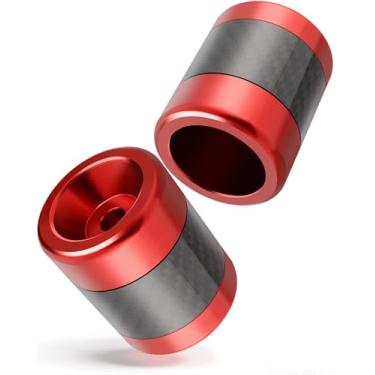 Imagem de MoKitDora Estrutura de motocicleta Sliders liga de alumínio para Harley 3.16 cm Saddlebag Guard Highway & Flat-out Crash Bar, vermelho