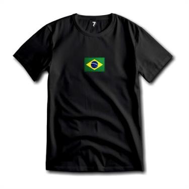 Imagem de Camiseta Brasil Estampa Bandeira Malha Fria Antipilling - Sete Sete Es