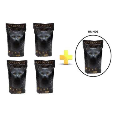 Imagem de Kit 5 Areias Sanitária Perfumada Com Talco Para Gatos 4kg - Golden Cat