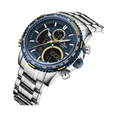Imagem de Relógio Esportivo Luxuoso Masculino NAVIFORCE Cronógrafo Quartz À Prov