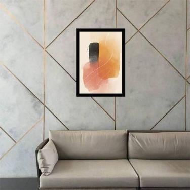 Imagem de Quadro Decorativo Abstrato Marrom E Preto Iii 45X34Cm
