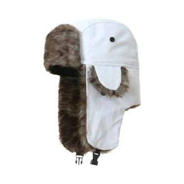 Imagem de Chapéu Ushanka Masculino Quente De Inverno, Corta-Vento, Poliéster, Pr