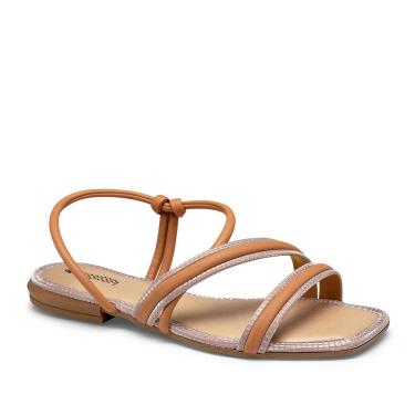 Imagem de Sandália Rasteira Fem Mississipi Marrom Claro MB042-0003