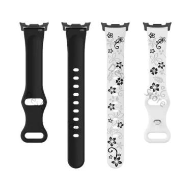 Imagem de Pulseira De Silicone Gravada Para Mulheres Para Samsung Galaxy Watch 8