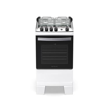 Imagem de Fogão Atlas Agile Up 4 Bocas com Mesa Inox e Acendimento Automático Bivolt Branco