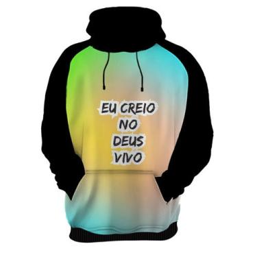 Imagem de Blusa de Frio Eu Creio no Deus Vivo Jesus Gospel 1 - Kasubeck Store®, 