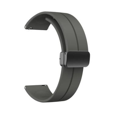 Imagem de Faixa de relógio de silicone com fecho tipo D magnético de 20 mm 22 mm