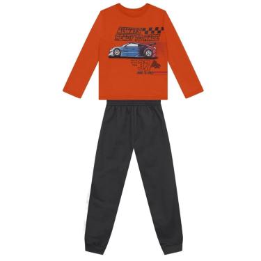 Imagem de Conjunto infantil menino em moletom de carro Brandili