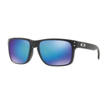 Imagem de Óculos Solar Oakley Holbrook 9102 F055  Fosco Lente Azul Espelhada Prizm Polarizada-Mas...