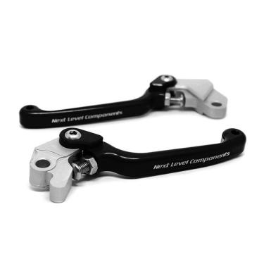 Imagem de Kit Par Manete Retratil para Mxf 300 Tsx 26 Preto Grafite em Alumínio 6061 T6 com Acionamento Seguro Biker Acessórios