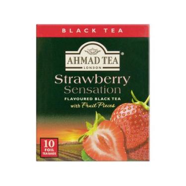 Imagem de Chá Ahmad Tea London Preto Strawberry Sensation 10 Sachês