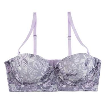 Imagem de Undies.com Sutiã feminino conversível ajustável com aro e bojos moldados, solteiro, Borboleta orquídea clara, 36C