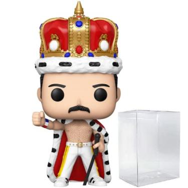 Imagem de POP Rocks: Queen - Freddie MERC King (estádio Wembley 1986) boneco Funko Pop! de vinil (combinado com capa protetora compatível com caixa pop)