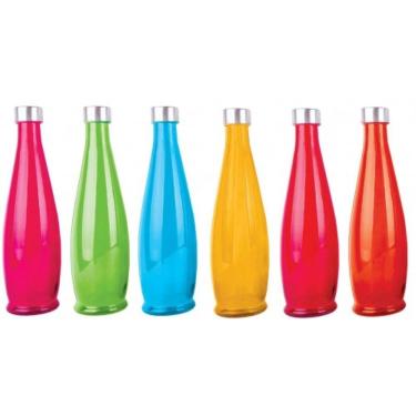 Imagem de Garrafa de Vidro Acqua Colorida com Tampa 1Litro - Yazi