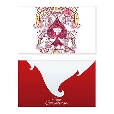Imagem de Utensílios de jogo para cartas de baralho com estampa de férias, Feliz Natal, Cartão de parabéns Mensagem de Natal