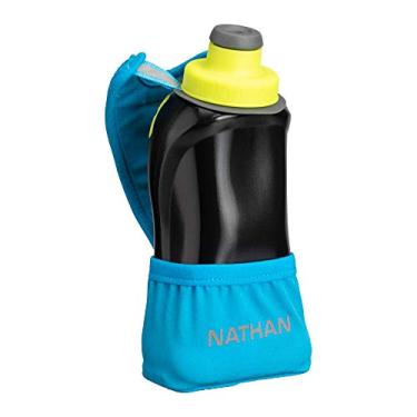 Imagem de Nathan Garrafa de água portátil de corrida ajustável sem aderência Quick Squeeze Lite alça de mão. Garrafa de água isolada de 350 ml. Hidratação reflexiva