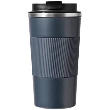 Imagem de Copo térmico de aço inoxidável 304, para casa, quente e frio, portátil, para acampamento, escritório, carro ou viagens ao ar livre, C, 510 ml