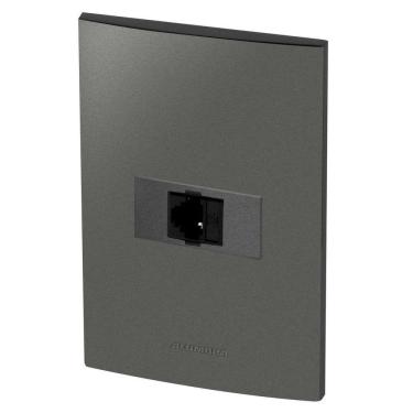 Imagem de Conjunto 1 Tomada Telefone Rj11 - Inova Grafite - Agt24