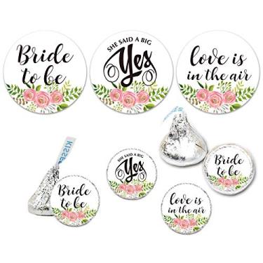 Imagem de 306 adesivos florais com etiqueta de chocolate, presentes de festa de chá de panela, adesivos de noiva para ser hershey Kisses, festa de despedida de solteira, decoração de festa de casamento