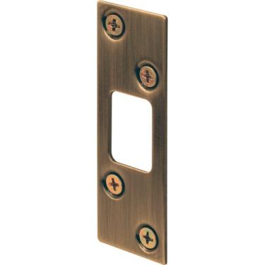Imagem de Defender Security E 2285 Fechadura Strike, 3,8 cm x 9,5 cm, aço, banhado a latão antigo, alta segurança, pacote com 1