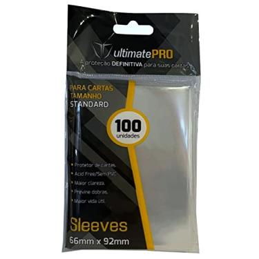 Imagem de 100 Sleeves Padrão 66mm x 92mm Para Card Game Ultimate Pro (Transparente)