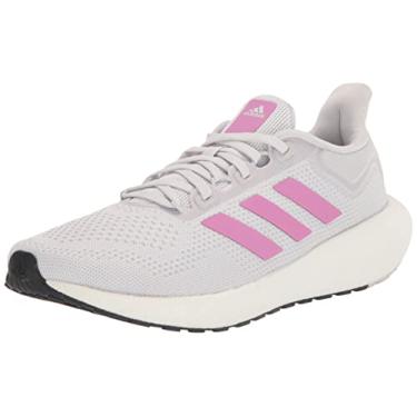 Imagem de adidas Tênis de corrida feminino Pureboost 22, Cinza traçado/lilás/preto, 10.5