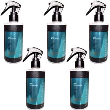 Imagem de Spray Protetor Térmico Capilar Antifrizz Uso Essencial Obrigatório Kit 5 Unidades Finalizador Para Escova e Chapa Profissional